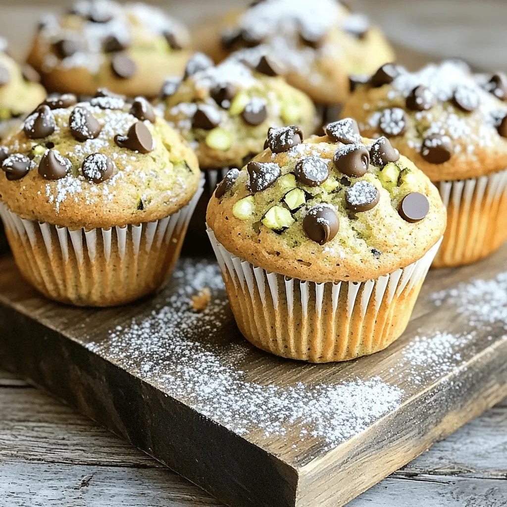 Here is the complete ingredients list for your Chocolate Chip Zucchini Muffins: - 1 cup grated zucchini (about 1 medium zucchini) - 1 cup all-purpose flour - 1/2 cup whole wheat flour - 1/2 teaspoon baking soda - 1 teaspoon baking powder - 1/2 teaspoon salt - 1 teaspoon ground cinnamon - 1/2 cup brown sugar, packed - 1/4 cup granulated sugar - 1/3 cup vegetable oil - 2 large eggs - 1 teaspoon vanilla extract - 1/2 cup semi-sweet chocolate chips - Optional: 1/4 cup chopped walnuts or pecans Each ingredient plays a vital role in making these muffins moist and tasty. Grated zucchini adds moisture without changing the flavor much. The mix of all-purpose and whole wheat flours gives a nice texture. Baking soda and baking powder help the muffins rise, while salt and cinnamon enhance the flavors. Using both brown and granulated sugars creates a rich sweetness. Vegetable oil adds moisture too. The eggs bind everything, and vanilla extract gives a lovely aroma. Finally, chocolate chips provide that sweet richness you crave. If you like, add nuts for a crunchy twist! 1. Preheat the oven: Start by setting your oven to 350°F (175°C). This ensures even baking. 2. Prepare the muffin tin: Line your muffin tin with paper liners or grease each cup with oil. This helps with easy removal later. 3. Combine wet ingredients: In a medium bowl, mix 1 cup of grated zucchini, 1/2 cup brown sugar, 1/4 cup granulated sugar, 1/3 cup vegetable oil, 2 large eggs, and 1 teaspoon vanilla extract. Stir well until everything is mixed. 4. Mix dry ingredients: In a separate large bowl, whisk together 1 cup all-purpose flour, 1/2 cup whole wheat flour, 1/2 teaspoon baking soda, 1 teaspoon baking powder, 1/2 teaspoon salt, and 1 teaspoon ground cinnamon. This step adds flavor and structure to your muffins. 5. Combine wet and dry ingredients: Pour the wet mixture into the dry mixture. Gently stir with a spatula until just combined. It’s fine if a few lumps remain. Avoid over-mixing to keep the muffins light. 6. Fold in chocolate chips and nuts: Add 1/2 cup semi-sweet chocolate chips and optional 1/4 cup chopped walnuts or pecans. Carefully fold them into the batter until evenly mixed. 1. Fill muffin cups: Spoon the batter into the prepared muffin cups, filling each about 2/3 full. Don’t overfill, or they may spill over. 2. Baking time and temperature: Place the muffin tin in the oven and bake for about 18-20 minutes. To check doneness, insert a toothpick into the center; it should come out clean. 3. Cooling period: Once baked, remove the muffins from the oven. Let them cool in the pan for about 5 minutes. Then, transfer them to a wire rack to cool completely. This helps keep them fluffy. - Zucchini preparation tips: Grate the zucchini and squeeze out excess moisture. This keeps the muffins from being too wet. Use a box grater or food processor for quick prep. - Avoiding over-mixing: When you combine wet and dry ingredients, mix gently. It’s okay if some lumps remain. Over-mixing makes muffins tough. You want a soft texture, not a dense one. - Checking for doneness: To test if your muffins are done, insert a toothpick in the center. If it comes out clean, they are ready. The tops should be golden brown and spring back when touched. - Presentation tips: Serve the muffins warm. You can dust them with powdered sugar for a sweet touch. A drizzle of melted chocolate on top adds a delicious twist. - Pairing ideas: These muffins pair well with a glass of cold milk or a hot cup of tea. Try adding fresh fruit or yogurt on the side for a balanced snack. {{image_2}} You can easily change this recipe to fit your needs. - Gluten-free options: Use a gluten-free flour blend instead of all-purpose and whole wheat flour. This keeps the muffins light and tasty. - Dairy-free alternatives: Replace eggs with flax eggs or applesauce. Use almond or coconut milk instead of regular milk for moisture. - Sweetener variations: Swap brown sugar with coconut sugar. You can also use honey or maple syrup for a different sweetness. Get creative with your muffins by adding unique flavors. - Other mix-ins: Try adding 1/2 cup of shredded carrots or mashed bananas for a fun twist. You can also fold in spices like nutmeg or ginger for extra warmth. - Savory twists: Add 1/4 cup of shredded cheese or finely chopped herbs. This gives a nice savory flavor to your muffins. - Room temperature storage: You can keep your muffins at room temperature. Place them in an airtight container. This keeps them fresh for about 2-3 days. - Refrigeration tips: If you want to store the muffins longer, put them in the fridge. Use a container that seals tightly to prevent them from drying out. They can last up to a week in the fridge. - Freezing instructions: For even longer storage, freeze the muffins. Wrap each muffin in plastic wrap and then place them in a freezer bag. They will stay good for about 2-3 months. Just remember to label the bag with the date. - Best methods to reheat muffins: To enjoy your muffins warm, you can use an oven or a microwave. If using the oven, preheat it to 350°F (175°C) and heat for about 10 minutes. For the microwave, place a muffin on a plate and heat for 15-20 seconds. Check to make sure it’s warm all the way through. How do I know when the muffins are done? The muffins are done when a toothpick inserted in the center comes out clean. This usually takes about 18 to 20 minutes. Keep an eye on them as they bake. Can I use frozen zucchini? Yes, you can use frozen zucchini. Just thaw it first and drain any excess water. This keeps your muffins from getting too wet. What can I substitute for chocolate chips? You can use chopped dark chocolate, dried fruits, or nuts. Try raisins or cranberries for a fun twist. How long do the muffins last? These muffins last about 3 days at room temperature in an airtight container. You can refrigerate them for up to a week, too. Can I make mini muffins instead? Absolutely! Just reduce the baking time to about 12 to 15 minutes. Check them often so they don't overbake. What is the nutritional information for Chocolate Chip Zucchini Muffins? Each muffin has roughly 150 calories, with about 6 grams of fat and 3 grams of protein. The zucchini adds fiber and nutrients, making these a tasty, healthy snack. - [Link to Full Recipe](#) - Suggested tools and equipment: muffin tin, mixing bowls, whisk, spatula. Making Chocolate Chip Zucchini Muffins is fun and easy. You learned about the key ingredients and the steps to make them. I shared helpful tips for perfecting your recipe and ideas for variation. You can easily adapt this recipe to fit your needs. Remember the best ways to store and reheat your muffins. With this guide, you’ll have delicious muffins ready to enjoy. Bake confidently, and let your creativity shine!