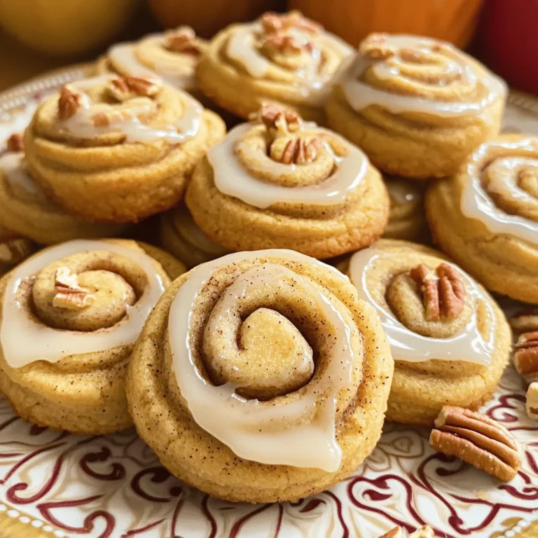 - 1 cup unsalted butter (2 sticks) - 1 cup brown sugar, packed - 1/2 cup granulated sugar - 2 large eggs - 2 teaspoons vanilla extract - 3 cups all-purpose flour - 1 teaspoon baking soda - 1 teaspoon cinnamon - 1/2 teaspoon salt - 1/4 teaspoon nutmeg - 1/2 cup chopped pecans (optional) - 1/4 cup unsalted butter, softened - 1/2 cup brown sugar, packed - 1 tablespoon cinnamon - 1 cup powdered sugar - 2-3 tablespoons milk - 1/2 teaspoon vanilla extract Gather these ingredients before you start. The butter is key for flavor. Using unsalted butter helps control the saltiness. Brown sugar adds moisture and a rich taste. Granulated sugar adds sweetness and texture. Eggs bind the mix and give rise. Vanilla extract boosts the flavor. Flour forms the cookie base. Baking soda helps with rising and gives a nice texture. Cinnamon, salt, and nutmeg add warmth and spice. Chopped pecans bring a nice crunch, but they are optional. For the cinnamon filling, use softened butter to mix well with the sugars. This creates a sweet, gooey center. For icing, powdered sugar gives sweetness, while milk makes it spreadable. Vanilla adds a lovely note to the icing. These ingredients work together to create a delightful treat. Each bite will remind you of fresh cinnamon rolls, but in cookie form! - Melt butter in a skillet over medium heat. - Cook until golden brown and nutty aroma develops. - Remove from heat and let cool slightly. - Combine brown butter, brown sugar, and granulated sugar in a bowl. - Mix in eggs and vanilla extract until smooth. - Whisk together flour, baking soda, cinnamon, salt, and nutmeg. - Gradually fold into the wet mixture and add chopped pecans if desired. - Mix softened butter, brown sugar, and cinnamon in a small bowl. - Preheat oven to 350°F (175°C). - Scoop and flatten cookie dough, add filling, and seal. - Place on baking sheet and bake for 10-12 minutes. - Prepare icing while cookies cool, then drizzle over cookies. To make brown butter, watch it closely. It can burn fast. Use a light skillet to see the color change. The butter will foam first. Keep stirring until it turns golden brown. You will know it’s ready when it smells nutty. This step adds a rich flavor to your cookies. Mix the dry ingredients gently. Overmixing can make cookies tough. You want a soft dough. Chill the dough for about 30 minutes. This helps the cookies stay thick when baking. Chilling makes a big difference in texture. For icing, you can adjust the milk amount. More milk makes it thinner. Less milk makes it thicker. Add vanilla extract for extra flavor. This simple step makes the icing even better. Drizzle it over cooled cookies for a sweet finish. {{image_2}} If you want to skip the nuts, just leave out the chopped pecans. This way, everyone can enjoy these cookies, even those with nut allergies. The dough will still be rich and tasty without them. You can change the spices to fit the season. Try using pumpkin spice for fall or ginger for a warm, cozy flavor. These tweaks can make your cookies fresh and exciting. Don’t be scared to get creative! For a new taste, swap out brown sugar with coconut sugar or maple syrup. Both options add a unique flavor that can surprise your taste buds. Just remember that the texture might change slightly with these sweeteners. Enjoy experimenting! You can keep these cookies fresh by placing them in an airtight container. They will stay good for up to 5 days. This is perfect for enjoying them throughout the week. Just make sure the cookies are fully cooled before you store them. To save some cookies for later, freeze the unbaked cookie balls or the baked cookies. Place them in a freezer-safe bag. They can stay in the freezer for up to 3 months. When you need a sweet treat, you can bake them straight from the freezer. Just add a few extra minutes to the baking time. If you want to enjoy your cookies warm and soft again, you can reheat them. Place them in the oven at 350°F for about 5 minutes. You can also use the microwave. Just heat for 10-15 seconds. This way, they stay soft and delicious, just like when they came out of the oven. Yes, just omit additional salt from the recipe. Salted butter can add a nice flavor, but it may change the overall taste. I prefer unsalted for better control over the saltiness. Underbake slightly to retain moisture. This helps keep the cookies soft and chewy. Also, consider chilling the dough for 30 minutes before baking. Chilling prevents spreading and adds a great texture. You can use flax eggs or applesauce for an egg-free version. For a flax egg, mix 1 tablespoon of ground flaxseed with 2.5 tablespoons of water. Let it sit for 5 minutes until it thickens. Use 1/4 cup of applesauce as a substitute for one egg. Both options work well! This recipe gives you delicious cookies with a rich brown butter flavor. You learned about the key ingredients and how to make the dough, filling, and icing. I shared tips to help you achieve the best texture and flavor. Remember, you can change ingredients if needed and store cookies properly. Now, gather your ingredients and start baking. Enjoy the warm, tasty cookies with friends and family!