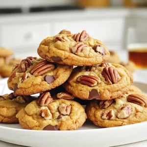 To make these pumpkin pecan cookies, gather these ingredients: - 1 cup pumpkin puree - 1/2 cup brown sugar - 1/2 cup granulated sugar - 1/2 cup unsalted butter, softened - 1 large egg - 1 teaspoon vanilla extract - 2 cups all-purpose flour - 1 teaspoon baking soda - 1 teaspoon baking powder - 1 teaspoon ground cinnamon - 1/2 teaspoon ground nutmeg - 1/2 teaspoon salt - 1 cup chopped pecans - 1/2 cup chocolate chips (optional) You can swap some ingredients if needed. For the butter, try using coconut oil or margarine. If you want a sweeter taste, use maple syrup instead of granulated sugar. If you don’t have pecans, walnuts work well too. You can also use gluten-free flour for a gluten-free version. Want to mix it up? Add chocolate chips for a sweet surprise. You can also throw in dried cranberries or raisins for extra texture. A pinch of sea salt on top after baking adds a nice touch. These options make your cookies unique and fun! Start by preheating your oven to 350°F (175°C). This will get it hot and ready for baking. Next, grab a baking sheet and line it with parchment paper. This helps the cookies not stick. If you don’t have parchment, you can lightly grease the sheet. Make sure you leave some space on the sheet for the cookies to spread. In a large mixing bowl, add 1/2 cup of softened unsalted butter, 1/2 cup of brown sugar, and 1/2 cup of granulated sugar. Use a mixer to cream them together until the mixture is light and fluffy. This step adds air, making your cookies soft. Next, mix in 1 cup of pumpkin puree, 1 large egg, and 1 teaspoon of vanilla extract. Stir these ingredients until everything is well combined. In a separate bowl, whisk together 2 cups of all-purpose flour, 1 teaspoon of baking soda, 1 teaspoon of baking powder, 1 teaspoon of ground cinnamon, 1/2 teaspoon of ground nutmeg, and 1/2 teaspoon of salt. This is your dry mix. Gradually add this dry mix to your wet mixture. Stir until just combined; be careful not to overmix. Finally, fold in 1 cup of chopped pecans and 1/2 cup of chocolate chips if you like. You’re ready to drop tablespoon-sized balls of dough onto your prepared baking sheet. Leave enough space between each cookie so they have room to spread. Bake them for 12–15 minutes, or until the edges are golden brown but the centers still look soft. Let cookies cool on the sheet for a few minutes before moving them to a wire rack. To get soft and chewy cookies, use fresh pumpkin puree. This keeps the dough moist. Mix the butter and sugars until they are light and fluffy. This step adds air, making your cookies rise. When mixing dry and wet ingredients, stir gently. Overmixing can make cookies tough. Letting your dough chill for 30 minutes helps too. It firms up the dough and improves the flavor. To stop cookies from spreading too much, use cold butter. Softened butter works, but cold butter gives more shape. Make sure to space the dough balls well on the baking sheet. Leave about two inches apart. This gives them room to spread without merging. Don’t skip the baking powder. It helps them rise and set. You can also chill the dough before baking for better results. Serve your cookies on a fun plate for a pop of color. Stack them high and drizzle with maple syrup or caramel sauce. This adds sweetness and makes them look fancy. You can also sprinkle extra pecans on top for crunch. For a cozy touch, pair cookies with hot cider or coffee. This makes for a delightful treat on a chilly day. {{image_2}} You can add fun flavors to your pumpkin pecan cookies. Try mixing in spices like ginger or allspice for a warm kick. You can also add dried fruits like cranberries or raisins for a chewy texture. If you want a sweeter touch, stir in white chocolate chips. These flavors can make your cookies feel festive. You can easily make these cookies gluten-free. Just swap the all-purpose flour for a gluten-free blend. Make sure it has a one-to-one ratio for best results. For a vegan version, replace the egg with a flaxseed mixture. Mix one tablespoon of ground flaxseed with three tablespoons of water. Let it sit until it thickens, then add it to your mix. Use vegan butter or coconut oil instead of regular butter. Pecans are great, but feel free to change the nuts. Walnuts, almonds, or hazelnuts work well, too. Just chop them up like you do the pecans. Each nut brings a unique taste and crunch. If you want a nut-free recipe, just leave them out. Your cookies will still be tasty and soft! To keep your pumpkin pecan cookies fresh, store them in an airtight container. This keeps them soft and tasty. Layer the cookies with parchment paper to avoid sticking. Keep the container at room temperature for up to a week. If you want to enjoy them longer, consider freezing. You can freeze both cookie dough and baked cookies. For cookie dough, scoop the dough into balls and place them on a baking sheet. Freeze until solid, then transfer to a zip-top bag. Dough can last for up to three months. When you want fresh cookies, bake them straight from the freezer by adding a few extra minutes to the baking time. For baked cookies, allow them to cool completely. Then, place them in an airtight container or a freezer bag. They can last for up to three months as well. Just thaw them at room temperature before enjoying. If your cookies get a bit hard, don’t worry! You can bring them back to life. Place a slice of bread in the container with the cookies. The cookies will absorb moisture from the bread and soften up. You can also microwave them for a few seconds to warm them up. Just be careful not to overdo it, or they will get too soft. The cookies are done when the edges turn golden brown. The centers should stay soft. You can gently press the center with your finger. If it springs back, the cookies are ready. Remember, they will continue to cook as they cool. Keep an eye on them during baking to avoid overcooking. Yes, you can use canned pumpkin. Canned pumpkin is great for saving time. Just make sure it is pure pumpkin puree, not pumpkin pie filling. This ensures you get the right flavor and texture. Pumpkin adds moisture and a lovely flavor to the cookies. If you want to skip chocolate chips, try dried cranberries or raisins. Both add sweetness and texture. You could use butterscotch chips for a different twist. Feel free to get creative with your favorite mix-ins. Just make sure to keep the balance of flavors. This blog post covered all key aspects of baking your cookies. We explored ingredient options, detailed step-by-step instructions, and useful tips for texture and storage. Remember, small tweaks can make a big difference in flavor. Consider personalizing your cookies with seasonal additions or nut swaps. Follow these tips for delicious results every time. Happy baking!
