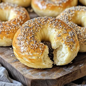 - 1 cup self-rising flour - 1 cup plain Greek yogurt - Cooking spray To make these bagels, I use a simple base of self-rising flour and plain Greek yogurt. Self-rising flour adds the right lift, while Greek yogurt gives moisture and flavor. The dough comes together quickly, making this recipe fun and easy. I always keep cooking spray on hand to ensure the bagels don’t stick to the air fryer. - Everything bagel seasoning - Sesame seeds - Poppy seeds While the bagels taste great on their own, toppings can take them to the next level. Everything bagel seasoning is a favorite of mine. It adds a savory crunch. Sesame and poppy seeds are also tasty options. You can sprinkle these on halfway through cooking for a delicious finish. Enjoy getting creative with the toppings! Start by taking a bowl. Add 1 cup of self-rising flour and 1 cup of plain Greek yogurt. Use a spoon to stir them together. Keep mixing until a shaggy dough forms. This means it should look a bit rough and not too smooth. If it feels too dry, you can add a little more yogurt. Next, move the dough to a floured surface. Use your hands to knead it gently for about 1 minute. You want it to feel smooth and elastic. After that, divide the dough into 4 equal pieces. Roll each piece into a log about 6 inches long. Take the ends of the log and pinch them together to make a bagel shape. Preheat your air fryer to 350°F (175°C). While it heats, lightly spray the air fryer basket with cooking spray. Place the bagels in the basket without touching each other. Now, air fry the bagels for 10 to 12 minutes. They should turn golden brown and puff up. If you want toppings, sprinkle them on the bagels after the first 5 minutes. When done, take them out and let them cool on a wire rack. Enjoy your warm bagels! To make great bagels, your dough needs to be well-kneaded. A well-kneaded dough feels smooth and elastic. You should not see any dry spots. If your dough is too sticky, sprinkle a bit of flour. Knead it in until the texture feels right. If it’s dry, add a little yogurt. Mix it in until you get that perfect balance. For air frying, set your air fryer to 350°F (175°C). Cook the bagels for 10 to 12 minutes. They should look golden brown when done. To ensure even cooking, do not overcrowd the basket. Leave space between each bagel. This helps hot air circulate and cook them evenly. These bagels are best served warm. Slice them open and spread with cream cheese. You can also add your favorite toppings. For a fun twist, try everything bagel seasoning or sesame seeds. Poppy seeds add a nice crunch too. Get creative and experiment with different flavors to find your favorite! {{image_2}} You can make your bagels even better. Try adding herbs or spices to the dough. A pinch of garlic powder or dried oregano can give a nice kick. You can also mix in some cheese for a savory twist. Don't be shy; let your taste buds guide you! Toppings make a huge difference too. After cooking for five minutes, sprinkle on everything bagel seasoning. Sesame seeds and poppy seeds are great choices as well. You can even try a sweet topping with cinnamon sugar. The options are endless! If you need gluten-free bagels, use gluten-free self-rising flour. Mix it with plain Greek yogurt as you would with regular flour. This will keep the same great taste and texture. For a vegan option, swap the Greek yogurt for a dairy-free yogurt. Make sure it has a similar texture. This way, you can enjoy a warm bagel without any animal products. Cooking should be fun and fit your needs! To keep your bagels fresh, store them in a plastic bag. Seal the bag tightly. Place it in the fridge if you plan to eat them within three days. This keeps them from drying out. If you want to save them longer, try freezing. Place bagels in a freezer-safe bag. Make sure to remove as much air as possible. They can last up to three months in the freezer. When you’re ready to eat, just pull one out. Let it thaw at room temperature or pop it in the microwave for a few seconds. To reheat bagels, use the air fryer for the best texture. Set the air fryer to 300°F (150°C). Heat the bagels for about 3-5 minutes. This brings back their crispiness. If you prefer, you can also use a toaster. Toast them on a medium setting until warm. Enjoy your bagels with cream cheese or your favorite spread! To check if your bagels are cooked, look for a golden brown color. They should feel firm to the touch. You can also tap the bottom; a hollow sound means they are done. If they need more time, return them to the air fryer for another minute or two. Always trust your eyes and ears! Yes, you can make the dough ahead of time! Store it in an airtight container in the fridge. Use it within two days for the best texture. If you want to freeze it, wrap it tightly in plastic wrap. It can last up to a month in the freezer. Just remember to thaw it in the fridge before using. If you don’t have self-rising flour, you can make your own. Combine 1 cup of all-purpose flour with 1.5 teaspoons of baking powder and a pinch of salt. Mix well before adding the Greek yogurt. This works great and gives you the same fluffy texture! In this blog post, we explored making easy bagels using just three main ingredients. You learned how to mix, knead, and cook them in an air fryer. We also shared handy tips for perfecting your dough and suggested fun toppings. Remember, you can customize your bagels to fit your taste and dietary needs. Making bagels at home is fun and creative. Try different flavors and toppings. With these steps, you can enjoy fresh bagels any time. Happy baking!