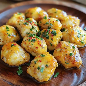 - 1 lb chicken breast, cut into bite-sized pieces - 4 tablespoons unsalted butter - 4 cloves garlic, minced - 1 tablespoon fresh parsley, chopped - 1 teaspoon paprika - Salt and pepper to taste - 1 tablespoon lemon juice - ½ teaspoon red pepper flakes When I create Minute Garlic Butter Chicken Bites, I focus on fresh, simple flavors. The main ingredients are key to a tasty meal. The chicken breast gives a good base. Cut it into bite-sized pieces for quick cooking. I find that 1 lb is perfect for a family of four. Next, I melt 4 tablespoons of unsalted butter. It adds richness and helps cook the chicken evenly. The minced garlic brings a punch of flavor. I always use 4 cloves to ensure it shines through. For seasoning, I use fresh parsley, paprika, salt, and pepper. The parsley adds a bright note, while paprika gives warmth and color. I like to sprinkle in salt and pepper to taste. If you want a little extra zing, consider the optional ingredients. A tablespoon of lemon juice brightens the dish. Red pepper flakes can add heat without being overwhelming. This mix of ingredients makes for a quick and flavorful meal. Start by seasoning the chicken pieces. Use salt, pepper, and paprika for flavor. Place the chicken in a bowl and mix well. Each piece should get an even coating. This step is key for great taste in every bite. Next, melt butter in a skillet. Use medium-high heat and add two tablespoons of butter. Wait until the butter is bubbling before adding chicken. Cook the chicken pieces for about 3-4 minutes on each side. Look for a nice golden brown color to know they are done. Once cooked, remove the chicken and place it on a plate. Now, add the remaining butter to the skillet. It will give a rich flavor to the dish. Add minced garlic and sauté for about 30 seconds. You want it fragrant but not burned. This adds depth to your garlic butter sauce. Return the cooked chicken to the skillet. Toss the chicken in the garlic butter mixture. This step ensures each bite is packed with flavor. Next, add lemon juice and chopped parsley. If you like heat, sprinkle in some red pepper flakes. Mix well to coat everything evenly. Cook for another 1-2 minutes. This final cooking allows the flavors to blend. Serve hot and enjoy your tasty garlic butter chicken bites! To cut chicken evenly, use a sharp knife. This helps create uniform pieces. Aim for 1-inch cubes. This size ensures even cooking. If your pieces are larger, adjust cooking time. Larger pieces need more time to cook through. Check for doneness by cutting into a piece. The inside should be white, not pink. Sauté garlic properly to get the best flavor. Start by adding it to melted butter over medium heat. Cook it for about 30 seconds. Watch carefully; garlic burns fast. If it turns brown, it will taste bitter. You want it to be fragrant and soft. For sides, consider fluffy rice or a fresh salad. These pair well with the chicken bites. You can also serve with crusty bread. This helps soak up the tasty garlic butter. For a nice touch, sprinkle more parsley on top. It adds color and freshness to the dish. {{image_2}} You can switch out the chicken for shrimp or tofu. Shrimp cooks very fast, so reduce the cooking time. Tofu adds a nice texture and soaks up flavors well. You can also use tempeh for a more filling option. If you need a dairy-free version, use olive oil or a vegan butter. Both work great for that rich taste without dairy. To make these bites even tastier, add fresh herbs or spices. Rosemary and thyme add depth and aroma. You can also try other herbs like basil or oregano. To customize the heat, add different peppers. Jalapeños or serrano peppers can make it spicy. Adjust the red pepper flakes to match your taste. You can serve these bites in many ways. Transform them into a meal by serving over rice or pasta. They also make a great appetizer for gatherings. Add them to salads for a protein boost. You can wrap them in tortillas or lettuce for a fresh take. Each style offers a new twist on this quick dish. To keep your garlic butter chicken bites fresh, store them in an airtight container. Make sure they cool down first. You can keep them in the fridge for up to three days. This way, you can enjoy them later without losing flavor. When you're ready to eat leftovers, reheat them gently. I recommend using a skillet over medium heat. This method helps keep the chicken juicy. Heat until the chicken is warm, about five to seven minutes. Aim for an internal temperature of 165°F. You can also freeze the garlic butter chicken bites. Place them in a freezer-safe container. They will stay good for up to three months. To thaw, just move them to the fridge overnight. Then, reheat them in a skillet as mentioned before. This keeps the taste and texture intact. It takes about 15 minutes from start to finish. You need 10 minutes for prep and 5 minutes for cooking. The chicken cooks quickly, so keep an eye on it. In just a few minutes, you will have delicious bites ready to eat. Yes, you can use frozen chicken. Just make sure to thaw it first. Frozen chicken needs more cooking time, so be careful. Always check that the chicken is fully cooked. Use a meat thermometer to ensure it reaches 165°F. You can add many spices to boost the flavor. Some good options are: - Oregano: Adds a nice herbal note. - Thyme: Offers a warm, earthy flavor. - Cumin: Gives a hint of warmth and spice. - Ginger: Adds a fresh, zesty kick. Try these to create your own twist! You learned how to make delicious garlic butter chicken bites with a few key ingredients. We discussed preparation, cooking methods, and helpful tips for success. You can also explore variations and storage options to suit your tastes. As you try this recipe, remember to have fun and be creative. Cooking is an art, and each dish can reflect your unique style. Enjoy your tasty bites!
