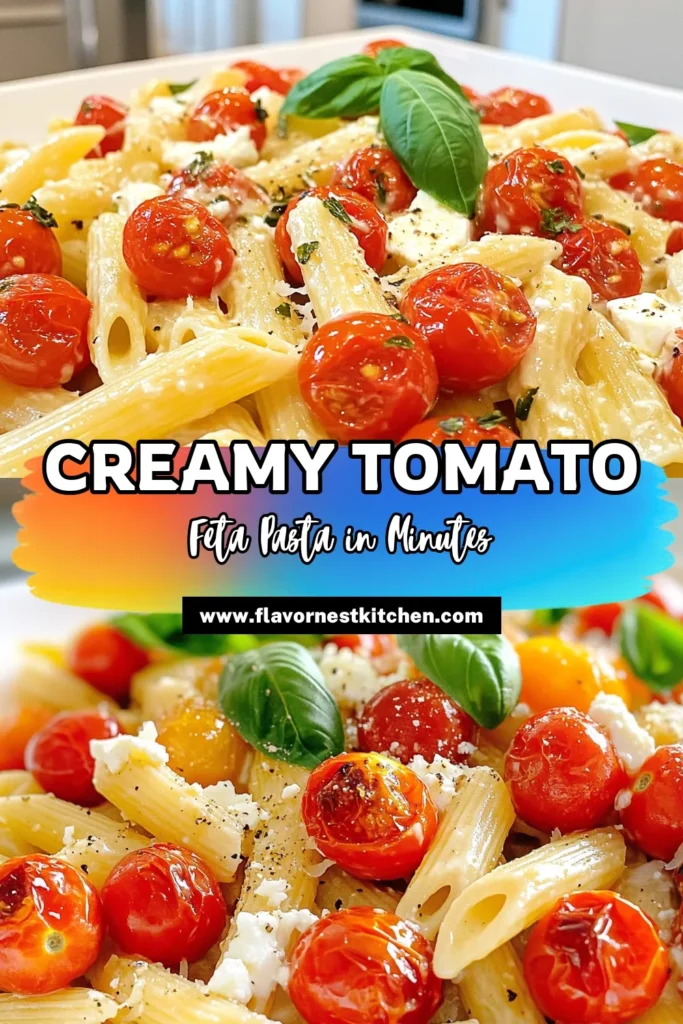 Indulge in a deliciously quick dish with this Minute Creamy Tomato Feta Pasta recipe! Simply bake feta and tomatoes to create a creamy sauce that perfectly coats your favorite pasta. In just 35 minutes, you can enjoy a flavorful meal with minimal effort. Ideal for busy weeknights or unexpected guests, this recipe will be a hit! Click through to discover the full recipe and elevate your dinner game today!