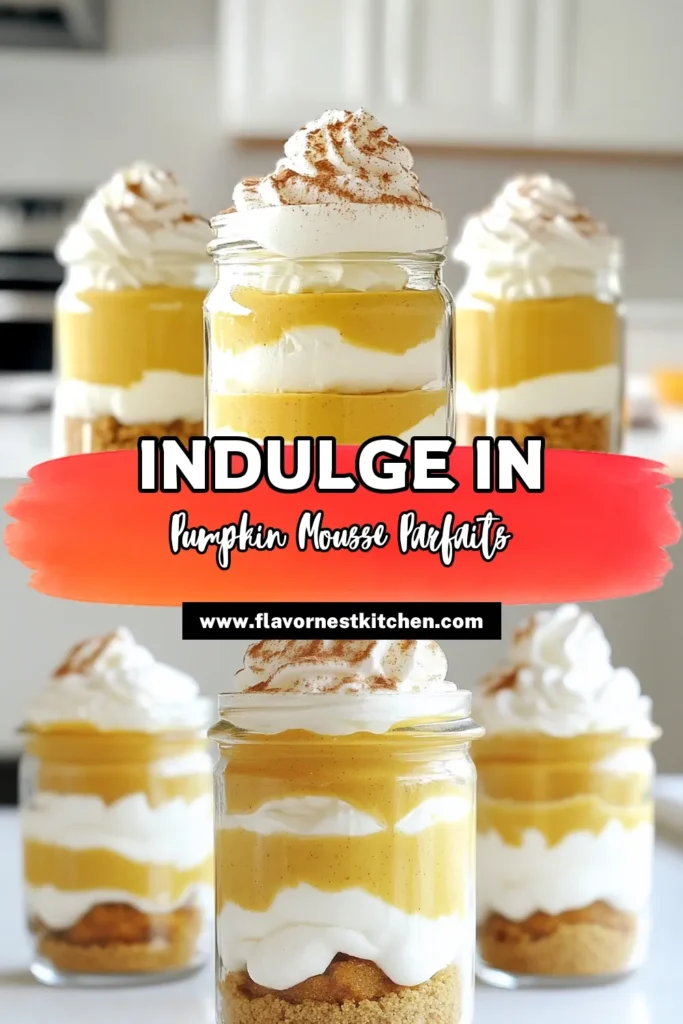 Indulge in the festive flavors of fall with these irresistible Pumpkin Cheesecake Mousse Parfaits! This easy recipe combines creamy pumpkin mousse with a buttery graham cracker base for a delightful dessert that's perfect for any gathering. With simple ingredients and quick prep, you'll impress your friends and family in no time. Click to explore the full recipe and make this seasonal treat today! #PumpkinRecipes #DessertIdeas #FallBaking #CheesecakeLovers