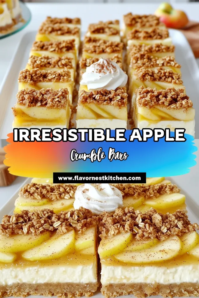 Indulge in the deliciousness of Apple Crumble Cheesecake Bars with this easy-to-follow recipe! Combining creamy cheesecake with spiced apple slices and a crunchy crumble topping, these bars are perfect for dessert lovers. With just 20 minutes of prep, you can enjoy a sweet treat that's both comforting and impressive. Click through to discover how to make these delightful bars today! #AppleCrumble #CheesecakeBars #DessertLovers #BakingIdeas