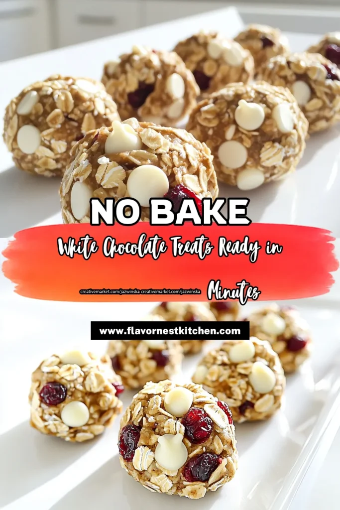 Fuel your day with these delicious No-Bake White Chocolate Cranberry Energy Bites! Made with rolled oats, almond butter, and sweetened with honey, these bites are quick to prepare and perfect for a healthy snack. Discover how to mix up these easy ingredients and enjoy a sweet treat without the oven! Click through for the full recipe and start craving your new favorite snack today! #EnergyBites #HealthySnacks #NoBakeRecipe #WhiteChocolateCranberry