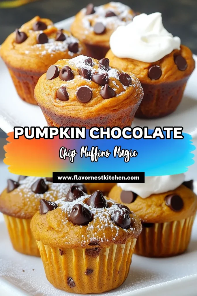 Get ready for a delicious treat with these spooktacular pumpkin chocolate chip muffins! Packed with rich pumpkin flavor and gooey chocolate chips, they make the perfect fall snack for any occasion. Easy to make and so tasty, these muffins will be a hit with family and friends. Click through to discover the full recipe and bake your way to a cozy autumn delight! #PumpkinMuffins #FallBaking #ChocolateChip #EasyRecipes