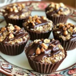 - 1 cup rolled oats - 1/2 cup natural peanut butter - 1/4 cup honey or maple syrup - 1/4 cup unsweetened cocoa powder - 1/2 teaspoon vanilla extract - 1/4 teaspoon salt - 1/2 cup chocolate chips These main ingredients make the oat cups rich and tasty. Rolled oats provide great texture and nutrition. Natural peanut butter gives a creamy, nutty flavor. Honey or maple syrup adds sweetness, and cocoa powder brings a chocolatey kick. Vanilla extract and salt enhance all the flavors. Lastly, chocolate chips make it extra special. - Crushed nuts - Shredded coconut - Additional chocolate chips Toppings let you add your personal touch. Crushed nuts add crunch and protein. Shredded coconut gives some tropical flair. More chocolate chips make it sweeter and more decadent. You can mix and match toppings to create your perfect cup. 1. In a medium mixing bowl, add the rolled oats, cocoa powder, and salt. Stir them well until they blend together. 2. In another bowl, mix the peanut butter, honey or maple syrup, and vanilla extract. Keep mixing until the mixture is smooth and creamy. 3. Pour the peanut butter mix into the dry ingredients. Stir until everything combines. The mixture should feel thick and sticky. 1. Line a muffin tin with cupcake liners. Evenly distribute the mixture into each liner. 2. Press down firmly to make a compact base. This helps the cups hold their shape. 3. Top each cup with your choice of toppings. Use crushed nuts, shredded coconut, or more chocolate chips for that extra crunch. 1. Place the muffin tin in the refrigerator for at least 30 minutes. This helps the cups set properly. 2. Once they feel solid, carefully peel away the liners. Enjoy your no-bake oat cups! To make these no-bake chocolate peanut butter oat cups just right, focus on consistency. The mixture should be thick and slightly sticky. If it's too dry, add a splash of water or more peanut butter. If it's too wet, add more oats or cocoa powder. For the best flavor, I recommend using natural peanut butter. Brands like Smucker’s and Justin’s offer great taste without extra oils or sugars. For chocolate chips, enjoy semi-sweet or dark options. Enjoy Life makes a nice dairy-free choice for those who need it. When it's time to serve, presentation matters. Arrange the oat cups on a nice plate. Drizzle with extra peanut butter or melted chocolate for flair. This makes them look even more tempting. Pair these cups with a cold glass of almond milk or a hot cup of coffee. You can also serve them with fresh fruit like strawberries or bananas. These pairings add a nice balance of flavors and nutrients. {{image_2}} You can easily swap out some ingredients in this recipe. For example, if you want a nut-free option, try using almond butter or sunflower seed butter instead of peanut butter. Both options bring a creamy texture and rich taste to the cups. You can also change the sweeteners. Instead of honey or maple syrup, you can use agave or date syrup. These alternatives work well and add a unique flavor. They keep the cups sweet without overpowering the chocolate. To make your oat cups more exciting, you can add different flavors. Try mixing in spices like cinnamon or a bit of espresso powder. Cinnamon adds warmth, while espresso powder gives a nice coffee kick. You can also incorporate dried fruits or seeds. Adding raisins, cranberries, or pumpkin seeds can give your cups a chewy texture and extra nutrition. These small changes let you create a new treat each time! To keep your no-bake chocolate peanut butter oat cups fresh, store them in the fridge. Use an airtight container to prevent them from drying out. You can also place parchment paper between layers to avoid sticking. If you want to freeze them, wrap each cup in plastic wrap or foil. Place the wrapped cups in a freezer bag. They will stay fresh for up to three months in the freezer. Just remember to label your bags with the date! These oat cups stay fresh for about one week in the fridge. Look for signs of spoilage to know when to toss them. If they smell off or look discolored, it's time to say goodbye. You should also check for any mold or unusual texture. Freshness is key for the best taste! Can I make these oat cups vegan? Yes, you can easily make these oat cups vegan. Use maple syrup instead of honey. Also, select dairy-free chocolate chips. These swaps keep the tasty treat plant-based. What can I use instead of oats? If you need a substitute for oats, try using quick oats or puffed rice. Both options provide a similar texture. Just remember, different grains may change the taste a bit. Are there nut-free alternatives? You can swap peanut butter for sunbutter or soy nut butter. These nut-free options keep the flavor rich without nuts. Check for allergies to ensure safety. What to do if the mixture is too dry? If the mixture feels too dry, add a touch of water or extra honey. Mix well until the texture is thick but moist. You want it to stick together well. Fixing overly sticky oat cups For sticky oat cups, you can chill the mixture longer. If they are still sticky after cooling, sprinkle a bit of cocoa powder on your hands before handling them. This helps with stickiness. Caloric content and nutritional benefits Each oat cup contains about 150 calories. They provide healthy fats from peanut butter and fiber from oats. This makes them a balanced snack choice. Health considerations (gluten-free, dairy-free options) These oat cups can be gluten-free if you use certified gluten-free oats. They are also dairy-free when you choose dairy-free chocolate chips. This makes them friendly for many diets. This blog post shared a simple recipe for tasty oat cups. We explored key ingredients, like oats, peanut butter, and cocoa powder. The step-by-step guide helped you learn how to mix, mold, and chill the cups. You also found tips for perfecting the recipe and ideas for variations. Plus, we covered storage info to keep them fresh. In closing, these oat cups are fun to make and enjoy. You can adapt them to fit your tastes and dietary needs. Happy cooking!