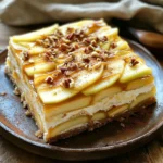 - 2 large Granny Smith apples, thinly sliced - 1 cup heavy cream - 1/2 cup powdered sugar - 1 teaspoon vanilla extract - 8 ounces cream cheese, softened - 1/2 cup caramel sauce (store-bought or homemade) - 12 graham crackers - 1 teaspoon ground cinnamon - Chopped pecans or walnuts - Mixing bowls - 9x9 inch square dish - Hand mixer or whisk Gathering the right ingredients and tools is key to making your Caramel Apple Icebox Cake shine. I love using Granny Smith apples for their tartness. It balances the sweet caramel perfectly. Heavy cream, powdered sugar, and vanilla extract create a delightful whipped cream. Cream cheese adds a rich layer to the cake. Don’t forget the caramel sauce; it’s the star of the show! For a fun twist, consider adding chopped pecans or walnuts on top. They bring a nice crunch. When it comes to equipment, you’ll need mixing bowls for your cream and filling. A 9x9 inch square dish is perfect for layering. Use a hand mixer or whisk to whip your cream to soft peaks. This cake is easy to make with these simple tools and ingredients. To start, grab a mixing bowl. Add 1 cup of heavy cream, 1/2 cup of powdered sugar, and 1 teaspoon of vanilla extract. Use a hand mixer or whisk to mix them well. Beat until you see soft peaks form. This step is key for a light and airy whipped cream. Soft peaks mean the cream holds its shape but is not too stiff. Set this bowl aside for later. Next, take another bowl and whip 8 ounces of softened cream cheese until it is smooth. This ensures a creamy base for your filling. Gradually pour in 1/2 cup of caramel sauce while mixing. Stir until the caramel and cream cheese blend well. This creates a rich and sweet filling. After that, fold in the whipped cream from earlier. Mix gently to keep the fluffiness. Now you have a delicious caramel cream filling. Now, it’s time to put it all together. Lay four graham crackers in a single layer at the bottom of a 9x9 inch square dish. Spread one-third of the caramel cream mixture on top, smoothing it evenly. Slice 2 large Granny Smith apples thinly and layer half over the cream. Sprinkle with half of 1 teaspoon of ground cinnamon for flavor. Repeat this by adding another layer of four graham crackers, another third of the cream, the rest of the apples, and cinnamon. Finish with the last layer of graham crackers and top with the remaining caramel cream. Cover the dish with plastic wrap and place it in the fridge for at least 4 hours, or overnight if you can wait! This helps the graham crackers soften. To get the best flavor, start with the right apples. I love using Granny Smith apples for their tartness. This balance makes the cake tasty and fresh. The next tip is chilling time. Allowing the cake to chill for at least four hours helps the flavors blend. If you can, let it chill overnight for even better taste. Softening the graham crackers is key for a great texture. You want them to absorb the cream without being too soggy. Lay the crackers flat and press down gently when layering. Using fresh ingredients is also important. Fresh cream cheese and cream give the best flavor and texture. It makes your cake light and fluffy. Presentation matters! When serving, cut the cake into neat squares. Place each piece on a dessert plate for a nice touch. Drizzling extra caramel sauce on top adds visual appeal. It makes the cake look delicious and inviting. You can also sprinkle a bit of cinnamon on top to enhance the look and flavor. Garnishing with chopped nuts can give it a nice crunch too. {{image_2}} You can change the apples in this recipe. Instead of Granny Smith, use Honeycrisp or Fuji apples. These types add a sweeter taste. You can also try pears for a different flavor. They will mix well with caramel. You can switch up the cream cheese too. Try using a flavored cream cheese, like strawberry or vanilla. This adds a new layer of taste to your cake. Want to spice things up? Add nutmeg or ginger. Just a pinch will make a big difference. These warm spices pair well with apples and caramel. You can also add chocolate or peanut butter. Use chocolate chips or a swirl of peanut butter in the cream. Both options make this cake even more delicious. Serve this cake with whipped cream or vanilla ice cream. Both options add creaminess and balance the sweetness. For special occasions, make it festive! Add sprinkles or a drizzle of chocolate. You can also use seasonal fruits on top. For fall, try adding cranberries or pecans for a lovely touch. To keep your Caramel Apple Icebox Cake fresh, use an airtight container. A glass dish with a tight lid works great. If you want to keep it in the original dish, cover it tightly with plastic wrap. This helps keep the cake moist and tasty for days. You can freeze portions of the cake if you have leftovers. Cut the cake into squares before freezing. Wrap each piece in plastic wrap, then place them in a freezer bag. This way, you can enjoy a slice anytime. To thaw, place the frozen cake in the fridge overnight. This keeps it from becoming soggy. The cake stays good in the fridge for about four days. After that, the texture may change. Watch for signs of spoilage, like a sour smell or watery filling. If you notice these, it's best to toss the cake. Enjoy your sweet treat while it’s still fresh! Yes, you can make this cake a day in advance. This gives the flavors time to blend. To prepare, follow the recipe and cover the dish tightly with plastic wrap. Store it in the fridge. This keeps the cake fresh and helps the graham crackers soften. If you make it early, you can enjoy your time with guests. Just remember to drizzle more caramel on top before serving! Making caramel sauce is easy! Here’s a quick recipe: - Ingredients: - 1 cup granulated sugar - 6 tablespoons unsalted butter - 1/2 cup heavy cream - 1 teaspoon vanilla extract - Pinch of salt - Instructions: 1. In a medium saucepan, heat the sugar over medium heat. Stir it often until it melts and turns golden. 2. Add the butter and stir until melted. 3. Slowly pour in the heavy cream, stirring constantly. 4. Remove from heat and add vanilla and salt. Let it cool before using. This caramel sauce is perfect for drizzling on your cake! If you want a different crust, try these options: - Digestive biscuits: These are similar in texture and flavor. - Vanilla wafers: They add a nice sweetness. - Butter cookies: These provide a rich taste. Use these options when you want to change things up or can’t find graham crackers. Each will bring its own charm to your cake! In this post, I shared how to create a delicious dessert using Granny Smith apples, whipped cream, and cream cheese. I walked through each step, from making the filling to assembling the cake. Remember to choose fresh ingredients for the best flavor and texture. Don't hesitate to try different fruits or spices to make it your own. With the right storage, you can enjoy this treat longer. Enjoy your cooking adventure and impress your friends and family with this sweet delight!