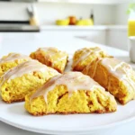 Gathering the right ingredients is key to making delicious Maple Glazed Pumpkin Scones. Here’s what you need: - 2 cups all-purpose flour - 1/2 cup granulated sugar - 1 tablespoon baking powder - 1/2 teaspoon baking soda - 1/2 teaspoon salt - 1 teaspoon ground cinnamon - 1/2 teaspoon ground nutmeg - 1/4 teaspoon ground ginger - 1/2 cup unsalted butter, cold and cubed - 1/2 cup canned pumpkin puree - 1/4 cup heavy cream - 1 tablespoon vanilla extract - 1/2 cup maple syrup (for glaze) - 1 cup powdered sugar (for glaze) Each ingredient plays a role. Flour gives structure, while sugar adds sweetness. Baking powder and soda help the scones rise and become fluffy. The spices bring warmth and flavor. Cold butter creates flaky layers, while pumpkin puree keeps the scones moist. Heavy cream and vanilla add richness. Finally, the maple syrup and powdered sugar form a sweet, shiny glaze. Make sure your butter is cold. This helps create the light texture we love in scones. Using canned pumpkin puree makes the process easy and quick, but feel free to use fresh if you prefer. Each ingredient works together to create a treat that captures the essence of autumn. Enjoy shopping for these lovely ingredients! 1. Preheat your oven to 400°F (200°C) and line a baking sheet with parchment paper. This will help the scones bake evenly. 2. In a large bowl, whisk together the dry ingredients. Combine 2 cups of flour, 1/2 cup of sugar, 1 tablespoon of baking powder, 1/2 teaspoon of baking soda, 1/2 teaspoon of salt, 1 teaspoon of cinnamon, 1/2 teaspoon of nutmeg, and 1/4 teaspoon of ginger. 3. Add 1/2 cup of cold, cubed butter to the dry mix. Use your fingers or a pastry cutter to mix it until it looks like coarse crumbs. 4. In another bowl, blend the wet ingredients. Mix 1/2 cup of pumpkin puree, 1/4 cup of heavy cream, and 1 tablespoon of vanilla extract. Stir until smooth. 5. Pour the wet mix into the dry mix. Gently fold them together. Stop mixing when just combined; the dough should feel slightly sticky. 1. Turn out the dough onto a floured surface. Knead it lightly a few times until it forms a ball. Pat the dough into a circle about 1-inch thick. 2. Cut the circle into wedges. Space them about 2 inches apart on the baking sheet. 3. Bake in the oven for 15 to 18 minutes. They should be golden brown. A toothpick inserted in the center should come out clean. 1. While the scones cool, prepare the glaze. In a small bowl, whisk together 1/2 cup of maple syrup and 1 cup of powdered sugar. Mix until smooth. 2. Once the scones are cool, drizzle or spread the glaze on top of each one. Enjoy this sweet touch! - Avoid over-mixing the dough. This keeps the scones light and fluffy. Mix just until combined. - Check doneness with a toothpick. Insert it in the center. If it comes out clean, they are done. - Ensure butter is cold for flakiness. Cold butter creates little pockets of air, making your scones rise nicely. - Adjust sweetness in the glaze. If you like it less sweet, add less powdered sugar. - Experiment with additional flavors. Try adding a pinch of vanilla or a dash of maple extract for extra depth. - Serve on a rustic wooden platter. This adds charm and warmth to your table. - Garnish with cinnamon and maple syrup. A simple sprinkle and drizzle make the scones look fancy and tasty. {{image_2}} You can make these scones even more fun! Try adding chocolate chips or chopped nuts to the dough. Chocolate gives a nice sweet touch. Nuts add crunch and flavor. You can also change the spices. For example, try cardamom instead of ginger. This gives a warm and cozy taste. Want to make these scones gluten-free? Use a gluten-free flour mix instead of all-purpose flour. It works great and keeps the scones fluffy. If you prefer vegan options, swap the butter for coconut oil or vegan butter. Use plant-based cream, like almond or coconut cream, too. Your scones will still taste amazing! You’ve learned how to make delicious pumpkin scones from start to finish. We covered the key ingredients, step-by-step instructions, and helpful tips. Remember to avoid over-mixing for flakiness. Feel free to try fun variations or adjust the glaze. These scones are great fresh or stored for later. Enjoy sharing your treats with family and friends. Making these scones is easy and fun, so grab your ingredients and start baking today!
