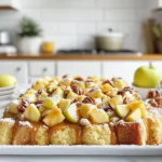 - 1 loaf of brioche or challah bread, cut into 1-inch cubes - 4 large eggs - 2 cups milk - 1/2 cup heavy cream - 1/2 cup brown sugar - 1 teaspoon cinnamon - 1 teaspoon vanilla extract - Pinch of salt - 3 medium apples, peeled, cored, and diced (preferably Granny Smith) - 1/2 cup caramel sauce (plus extra for drizzling) I love using brioche or challah bread for this recipe. They soak up the egg mixture well. Eggs, milk, and heavy cream make the base creamy and rich. The brown sugar adds sweetness, while cinnamon gives warmth. Apples bring a fresh crunch and flavor. Caramel sauce is the star, adding a sweet finish. - 1/2 cup chopped pecans - Powdered sugar for dusting Chopped pecans add a nice texture and nutty flavor. Dusting with powdered sugar gives a lovely touch. You can skip these if you prefer a simpler dish. But they enhance the overall taste and look. First, preheat your oven to 350°F (175°C). This step warms your oven for even baking. Next, grease a 9x13 inch baking dish. You can use butter or non-stick spray. This helps the casserole not stick to the dish. In a large mixing bowl, whisk together four large eggs, two cups of milk, and half a cup of heavy cream. Add in half a cup of brown sugar, one teaspoon of cinnamon, and one teaspoon of vanilla extract. Don’t forget a pinch of salt! Mix until everything is smooth and combined. Now, add one loaf of brioche or challah bread, cut into one-inch cubes, to the egg mixture. Gently fold the bread until it is fully coated. Let it sit for about 10-15 minutes. This helps the bread soak up the mixture. In a separate bowl, mix three medium apples, peeled, cored, and diced, with half of the caramel sauce. If you like, add half a cup of chopped pecans. Spread half of the bread mixture in the prepared baking dish. Then, layer with the apple mixture. Pour the rest of the bread mixture over the apples, spreading it evenly. Drizzle the remaining caramel sauce on top. Cover the dish with foil and bake for 30 minutes. After that, remove the foil. Bake for an additional 15-20 minutes. You want the top to be golden and set. Once done, let it cool for a few minutes. Before serving, dust with powdered sugar for that sweet finish. - Choosing the right bread: Use brioche or challah. These breads soak up the egg mixture well. They add a rich flavor that makes every bite special. - Ensuring bread absorbs the mixture: Let the bread sit in the egg mixture for about 10-15 minutes. This time helps the bread soak up all the liquid. You want it fully coated for the best texture. - Drizzling caramel sauce: After baking, drizzle more caramel sauce on top. This adds a sweet touch that pairs perfectly with the apples. - Adding whipped cream or ice cream: For a special treat, serve with whipped cream or vanilla ice cream. The creaminess balances the flavors and makes it extra delicious. - Adjusting bake time for desired doneness: Bake covered for 30 minutes, then uncovered for 15-20 minutes. Keep an eye on it. You want a golden top and a firm center. - Letting cool before serving: After baking, let the casserole cool for a few minutes. This helps it set up nicely. If you cut it too soon, it may fall apart. {{image_2}} You can easily change the flavor of your casserole. Adding nuts like pecans gives a nice crunch. You can also add dried fruits for extra sweetness. Try raisins or cranberries for a fun twist. Spices like nutmeg or ginger can add warmth and depth. Just a pinch can transform the dish. Experiment with these to find your favorite mix. The type of apples you use makes a big difference. Sweet apples like Fuji or Honeycrisp add a nice flavor. Tart apples, like Granny Smith, give a tangy kick. Using a mix can balance sweetness and tartness perfectly. You can also try other varieties, like Braeburn or Pink Lady. Each type brings its unique taste and texture. If you need a gluten-free option, several choices work well. Look for gluten-free bread made from rice or almond flour. These breads can still provide good texture. You can also use gluten-free brioche if you find it. Just make sure to check the label to ensure it’s truly gluten-free. To keep your Caramel Apple French Toast Casserole fresh, choose a good container. A glass or plastic dish with a tight lid works best. Make sure it is airtight to prevent moisture loss. Store the casserole in the fridge for up to four days. Always let it cool first to avoid steam buildup. When it comes to reheating, you have two options: the microwave or the oven. For quick reheating, the microwave is fine. Place a slice on a plate and heat for about 30 seconds. For a crispier texture, use the oven. Preheat it to 350°F (175°C), place the casserole in, and heat for about 15 minutes. Freezing is also an option if you want to save some for later. First, let the casserole cool completely. Cut it into portions and wrap each piece in plastic wrap. Then place them in a freezer-safe bag. This will keep them fresh for up to three months. To thaw, move the casserole to the fridge overnight before reheating. Caramel Apple French Toast Casserole lasts about 3 to 4 days in the fridge. To keep it fresh, store it in an airtight container. Make sure it cools before sealing. This way, it won't get soggy. You can enjoy it warm or cold. Yes, you can prepare this casserole the night before! Simply assemble it, cover it, and keep it in the fridge. This helps the bread soak up the mixture overnight. In the morning, just bake it. You'll save time and have a warm meal ready to go! Absolutely! You can use any bread you like. Brioche and challah are great, but try sourdough or a hearty whole grain. Each type will give a different taste and texture. Just ensure the bread is sturdy enough to hold the egg mixture well. Yes, non-dairy options work well in this recipe. Use almond milk, soy milk, or oat milk instead of regular milk. For heavy cream, try coconut cream or a thick nut-based cream. These swaps will keep the dish creamy and delicious without dairy. This blog post covered how to make a delicious Caramel Apple French Toast Casserole. We went over the key ingredients, like eggs, bread, and apples, along with optional nuts for extra crunch. I shared step-by-step instructions for easy preparation and baking. You learned tips for the best results and fun variations to try. In the end, this dish is a perfect blend of sweetness and comfort. Try this recipe to impress your family and friends. Enjoy preparing and savoring this tasty treat!