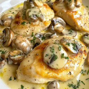 Creamy Mushroom Thyme Chicken Delightful Recipe Dish