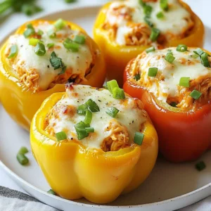 Savory Buffalo Chicken Stuffed Peppers Delight