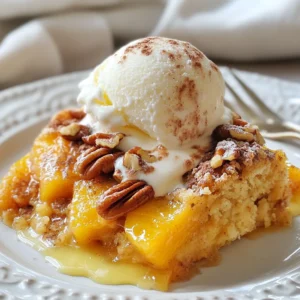 Peach Cobbler Dump Cake Easy and Delicious Dessert