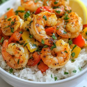 - 1 lb large shrimp, peeled and deveined - 1 cup long-grain white rice - 2 cups chicken or vegetable broth - 1 red bell pepper, diced - 1 green bell pepper, diced - 1 small onion, finely chopped - 3 cloves garlic, minced - 2 tablespoons Cajun seasoning - 1 tablespoon olive oil - 1 tablespoon lemon juice - 2 green onions, sliced - Fresh parsley, chopped - Salt and pepper to taste In this recipe, the main ingredients come together to create bold flavors. The shrimp, which are the star, should be large and fresh. Use long-grain white rice for the best texture. The broth makes the rice rich and tasty. Diced bell peppers add color and crunch. I prefer a mix of red and green for a fun look. Onions and garlic bring depth to the dish. Cajun seasoning gives it a nice kick. Olive oil keeps the shrimp and veggies from sticking. Lemon juice brightens the flavor. Garnishing with green onions and parsley makes it look fresh and inviting. Salt and pepper help bring all the flavors together. Each ingredient plays a role, making this dish tasty and enjoyable. {{ingredient_image_1}} 1. Bring the chicken broth to a boil in a medium saucepan. 2. Add the long-grain white rice, then reduce the heat to low. 3. Cover and simmer for 18 to 20 minutes until fluffy. 4. Let the rice sit, covered, for 5 minutes to enhance fluffiness. 1. While the rice cooks, heat olive oil in a large skillet. 2. Add the finely chopped onion and minced garlic. 3. Sauté until the onion turns translucent, about 2 to 3 minutes. 4. Toss in the diced red and green bell peppers. 5. Cook for another 3 to 4 minutes, until they soften. 1. Sprinkle the Cajun seasoning over the shrimp. 2. Add the shrimp to the skillet and cook for 3 to 4 minutes. 3. Stir until the shrimp turn pink and opaque. 4. Drizzle in lemon juice, and add salt and pepper to taste. 1. Fluff the cooked rice using a fork. 2. Divide the rice evenly into serving bowls. 3. Top each bowl with the sautéed shrimp and vegetables. 1. Sprinkle sliced green onions and chopped parsley on top. 2. Serve each bowl with a lemon wedge for extra flavor. To make fluffy rice, start by measuring your rice and broth. For every cup of rice, use two cups of broth. Bring the broth to a boil before adding the rice. Lower the heat and cover it tightly. Cook for 18 to 20 minutes. After that, let it sit for 5 minutes. This resting time helps the rice absorb any leftover liquid. Fluff it gently with a fork before serving. You can make your own Cajun seasoning at home. Mix one tablespoon of paprika, garlic powder, and onion powder. Add half a tablespoon of cayenne pepper, dried thyme, and oregano. This blend gives your dish a tasty kick. Adjust the spice level to suit your taste. Store any extra seasoning in a jar for later use. To know when shrimp are cooked, watch for their color. They should turn bright pink and opaque. This usually takes about 3 to 4 minutes. Avoid overcooking, as shrimp can become tough. If you’re unsure, cut one in half to check. It should be white and firm inside. Cooking shrimp perfectly makes your meal shine. Pro Tips Fresh Shrimp is Key: For the best flavor and texture, use fresh shrimp instead of frozen. If using frozen, ensure they are fully thawed and patted dry before cooking. Adjust the Spice Level: If you prefer a milder dish, reduce the amount of Cajun seasoning or use a milder blend. You can always add more to taste! Rinse the Rice: Rinsing the rice before cooking helps remove excess starch, resulting in fluffier grains that don’t stick together. Customize Your Veggies: Feel free to add other vegetables like zucchini or corn to the mix for extra color and nutrition. Just adjust cooking times accordingly. {{image_2}} You can switch the shrimp for chicken or tofu. Chicken is a great choice if you want a heartier dish. Just cut it into bite-sized pieces. Sauté it the same way you cook the shrimp. Tofu is perfect for a plant-based meal. Use firm tofu and press it to remove water. Cut it into cubes and cook until golden. Feel free to add more vegetables for extra nutrition. Zucchini works well in this dish. Slice it into half-moons and toss it in with the bell peppers. Corn is also a great option. Use fresh, frozen, or canned corn. This adds sweetness and crunch to your bowl. You can try different rice options for variety. Brown rice is a healthier choice, packed with fiber. It takes a little longer to cook, so adjust the broth and timing. Quinoa is another great swap. It cooks quickly and boosts protein. Just rinse it before cooking, then follow the same steps for rice. To store leftovers, let the dish cool first. Place the shrimp and rice in an airtight container. This keeps them fresh for up to three days. Do not mix everything together yet. This helps to maintain the flavors and textures. When you’re ready to eat, the best way to reheat is on the stove. Use a non-stick skillet over low heat. Add a splash of water or broth to keep it moist. Stir gently until everything is heated through. Avoid the microwave, as it may overcook the shrimp. You can freeze Cajun shrimp rice bowls if you want to save some for later. First, let them cool completely. Place the shrimp and rice in a freezer-safe bag or container. Make sure to remove as much air as possible. They can stay frozen for up to three months. To thaw, move them to the fridge overnight before reheating. Yes, you can prepare Cajun Shrimp Rice Bowls ahead. Cook the rice and shrimp separately. Store them in airtight containers. Keep them in the fridge for up to three days. Reheat the rice and shrimp when ready to serve. This method keeps everything fresh. You can serve Cajun Shrimp Rice Bowls with a side salad or crusty bread. A fresh green salad balances the dish well. You can also add a lemon wedge for a zesty touch. Another option is to serve it with corn on the cob or coleslaw. The recipe has a mild to medium heat, depending on the Cajun seasoning. If you prefer less spice, use less seasoning. You can also skip the cayenne pepper if it’s in your blend. The dish still tastes good without the heat. To make Cajun Shrimp Rice Bowls gluten-free, ensure your Cajun seasoning is gluten-free. Most blends are safe, but check the label. Use vegetable broth instead of chicken broth if you want. The rice is naturally gluten-free, so you're all set! Yes, you can use frozen shrimp for Cajun Shrimp Rice Bowls. Just thaw them first. Place the shrimp in cold water for about 15 minutes. Pat them dry before cooking. This method makes it easy to enjoy this dish anytime. Cajun shrimp rice bowls are simple and delicious. You learned how to cook shrimp, rice, and veggies. Remember to adjust the seasoning to fit your taste. You can switch proteins or add more veggies as you like. Store leftovers properly and reheat correctly for the best flavor. This dish is easy to prepare ahead of time. Enjoy your tasty meal with friends or family. Make it today and savor every bite!