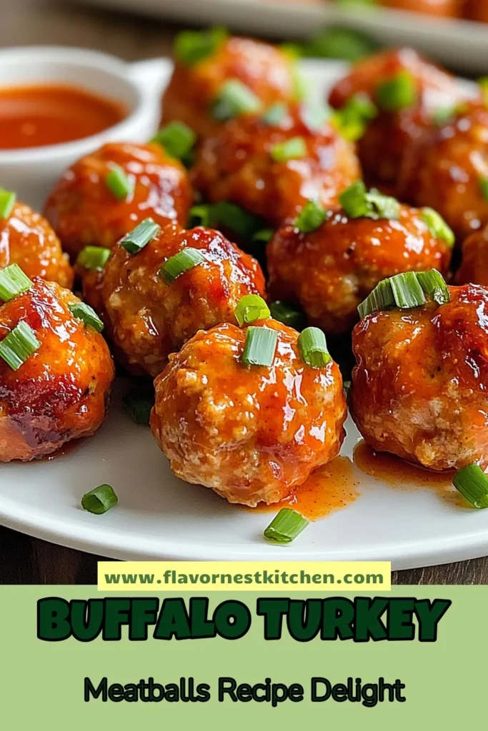 Savor the flavor of these Buffalo Turkey Meatballs! Perfect for a quick weeknight dinner, these healthy buffalo meatballs are made with ground turkey and packed with flavor. Enjoy this easy meatball recipe that comes together in just 40 minutes. Whether you're looking for ground turkey recipes or delicious buffalo sauce recipes, these meatballs will hit the spot. Try them today and elevate your meals! #BuffaloTurkeyMeatballs #HealthyRecipes #EasyMeatballs #GroundTurkey