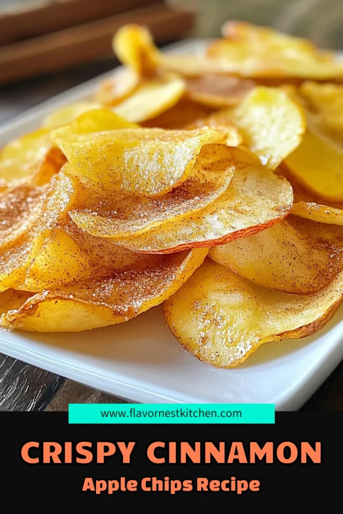 Get ready to make deliciously healthy baked cinnamon apple chips at home! This easy homemade apple chips recipe transforms fresh apples into crispy apple chips that are the perfect oven-baked fruit snack. Enjoy a guilt-free treat that your whole family will love. Perfect for snacking or adding to lunchboxes! Save this recipe and indulge in a healthy apple snack today! #BakedCinnamonAppleChips #HealthySnacks #CrispyAppleChips #AppleRecipe