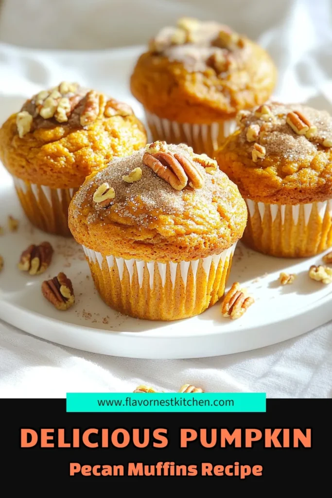 Indulge in the warm flavors of fall with these delicious Pumpkin Pecan Coffee Cake Muffins! Packed with pure pumpkin, sweet spices, and crunchy pecans, these muffins are perfect for breakfast or a cozy afternoon snack. Make your kitchen smell amazing and enjoy a treat everyone will love. Click through for the full, easy recipe and start baking today! #PumpkinPecanMuffins #FallBaking #PumpkinRecipes #MuffinMadness