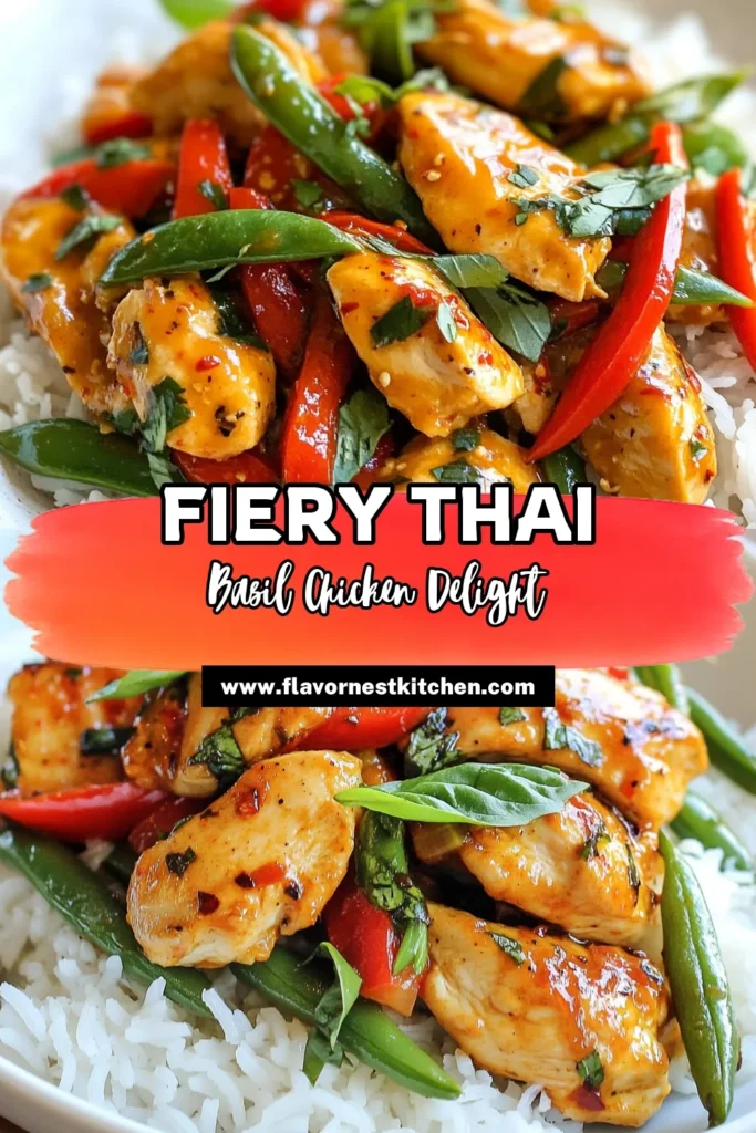 Craving a delicious meal? Try this spicy Thai basil chicken for an easy Thai dinner! This quick Thai chicken stir-fry features tender chicken with Thai bird's eye chilies, making it a perfect balance of flavors. Prepare this Thai basil chicken recipe in just 20 minutes and serve it over jasmine rice. Don't miss out on this flavorful dish – save it for your next dinner! #ThaiBasilChicken #SpicyThaiRecipes #EasyDinner #ChickenStirFry