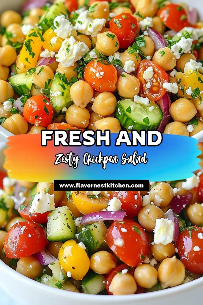 Try this delicious Mediterranean chickpea salad for a refreshing twist on healthy eating! Packed with fresh ingredients, this easy vegetarian salad is perfect for your Mediterranean diet recipes collection. In just 25 minutes, you can whip up this vibrant dish that's sure to impress. Perfect for meal prep or as a side, it's one of the best healthy chickpea recipes you'll find! Save this fresh Mediterranean salad recipe now! #MediterraneanSalad #ChickpeaRecipes #HealthyEating #EasySalads