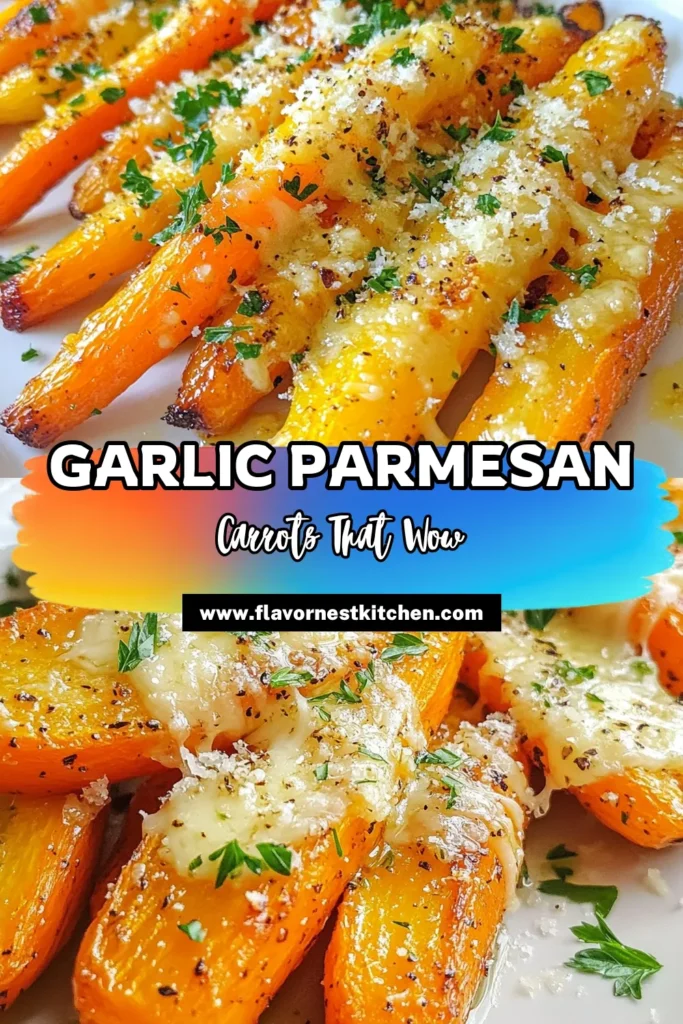 Discover the irresistible flavors of Garlic Parmesan Carrots with this easy roasted carrots recipe! Perfect as a healthy vegetable side dish, these Parmesan roasted vegetables are simple to prepare and bursting with flavor. With just a few ingredients, you can create a delicious dish in under 35 minutes. Try this healthy carrots recipe for your next meal. Your taste buds will thank you! Save this for later! #HealthyRecipes #VegetableSideDish #RoastedCarrots #GarlicParmesanCarrots