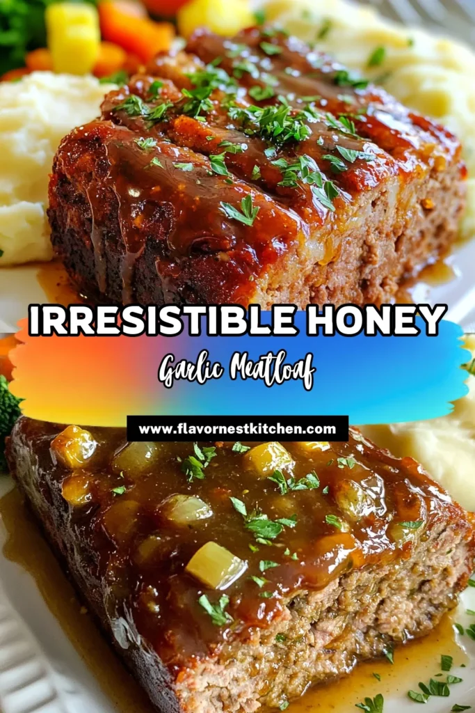 Discover the perfect Honey Garlic Meatloaf with this easy glazed meatloaf recipe that combines ground beef and turkey for delicious flavor. Drizzled with a luscious honey garlic sauce, this crowd-pleaser is ideal for a comforting dinner. Ready in just over an hour, it's a tasty twist on classic meatloaf. Save this Easy Meatloaf Dinner Recipe for your next family meal! #HoneyGarlicMeatloaf #GlazedMeatloafRecipe #GroundBeefAndTurkeyMeatloaf #EasyMeatloafDinnerRecipe