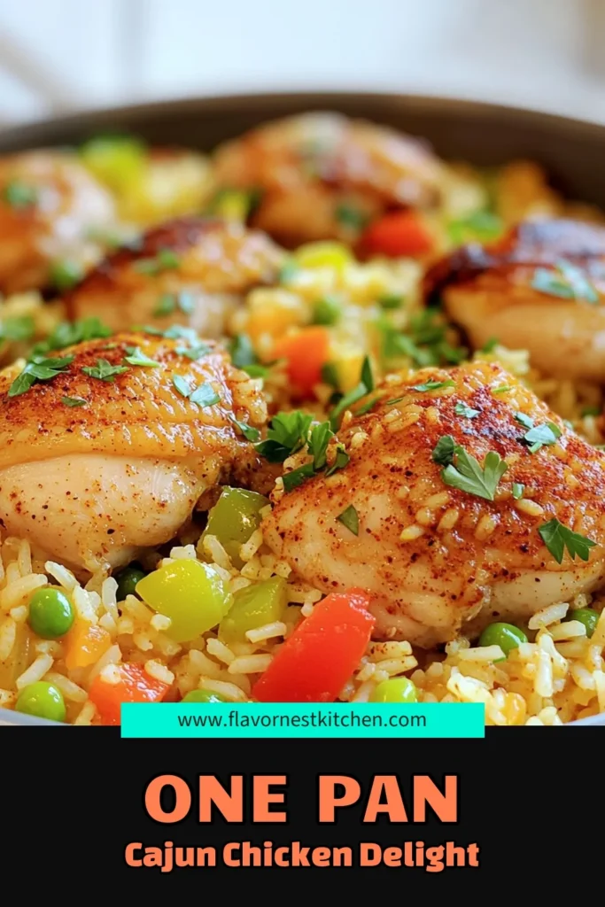 Get ready to spice up your dinner with this delicious Cajun Chicken and Rice Skillet! This one-pan meal features tender chicken, flavorful rice, and vibrant bell peppers, making it a perfect weeknight dinner. In just 35 minutes, you can enjoy a hearty dish that’s customizable to your spice preference. Click through for the full recipe and impress your family tonight! #CajunChicken #OnePanDinner #QuickRecipes #DinnerInspo