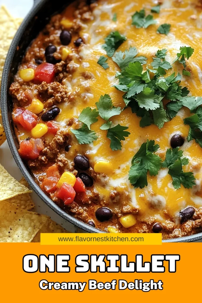 Discover the ultimate creamy beef enchilada skillet that will elevate your dinner game! This creamy enchilada recipe combines ground beef, cream cheese, and spices for a deliciously easy beef skillet meal. In just 30 minutes, you can enjoy one pan enchiladas that make mealtime a breeze. Perfect for busy weeknights! Try this beef enchiladas with cream cheese dish and watch it become a family favorite. Save this recipe for later! #BeefEnchiladas #EasyRecipes #SkilletMeals #DinnerInspiration