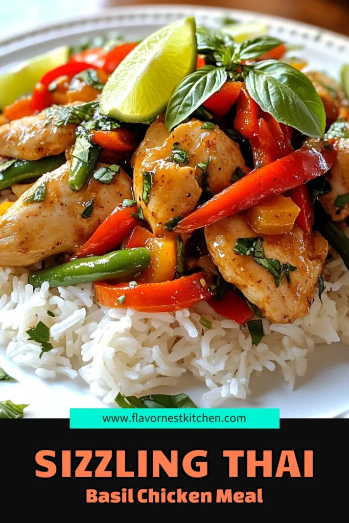 Looking for an easy Thai recipe that’s perfect for quick weeknight dinners? This delicious Thai basil chicken recipe combines tender stir-fried chicken with vibrant veggies and fragrant Thai basil. Ready in just 25 minutes, it’s a must-try in Thai basil dishes! Serve over jasmine rice for a complete meal that the whole family will love. Save this easy Thai recipe and bring the flavors of Thailand to your table today! #ThaiBasilChicken #EasyThaiRecipes #QuickDinners #StirFriedChicken
