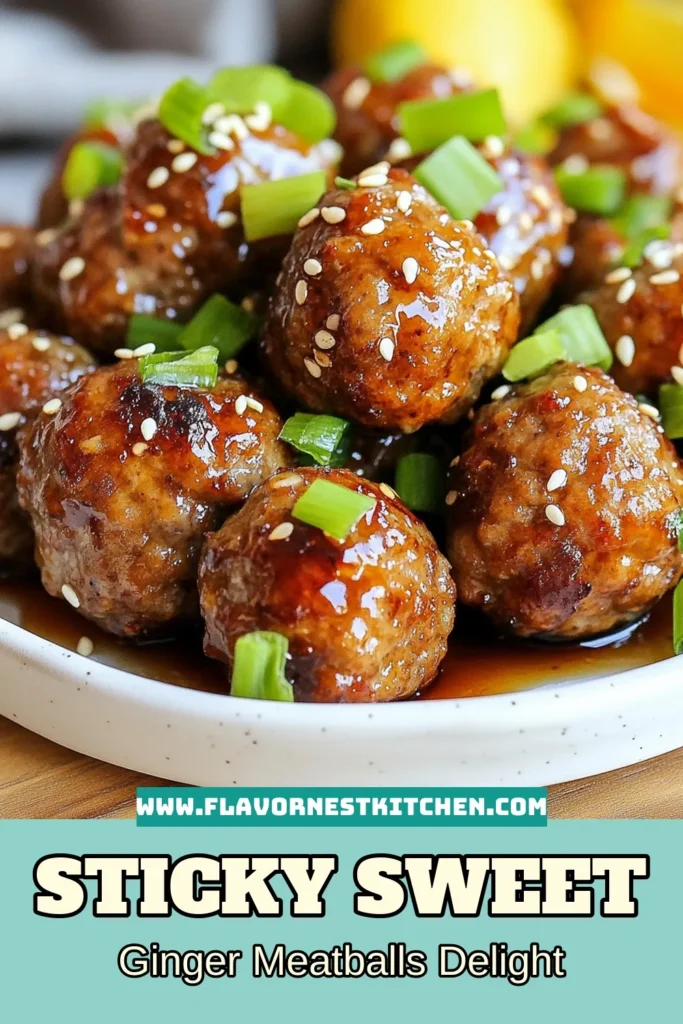 Get ready to savor these delicious honey garlic ginger meatballs! This easy baked meatballs recipe features ground turkey meatballs infused with a savory honey garlic sauce, ginger, and garlic for an irresistible flavor. Perfect as an appetizer or main dish, these ginger chicken meatballs are sure to impress. Try this recipe today and elevate your meal game! Don't forget to save this for later! #HoneyGarlicMeatballs #GingerChickenMeatballs #BakedMeatballsRecipe #GroundTurkeyMeatballs