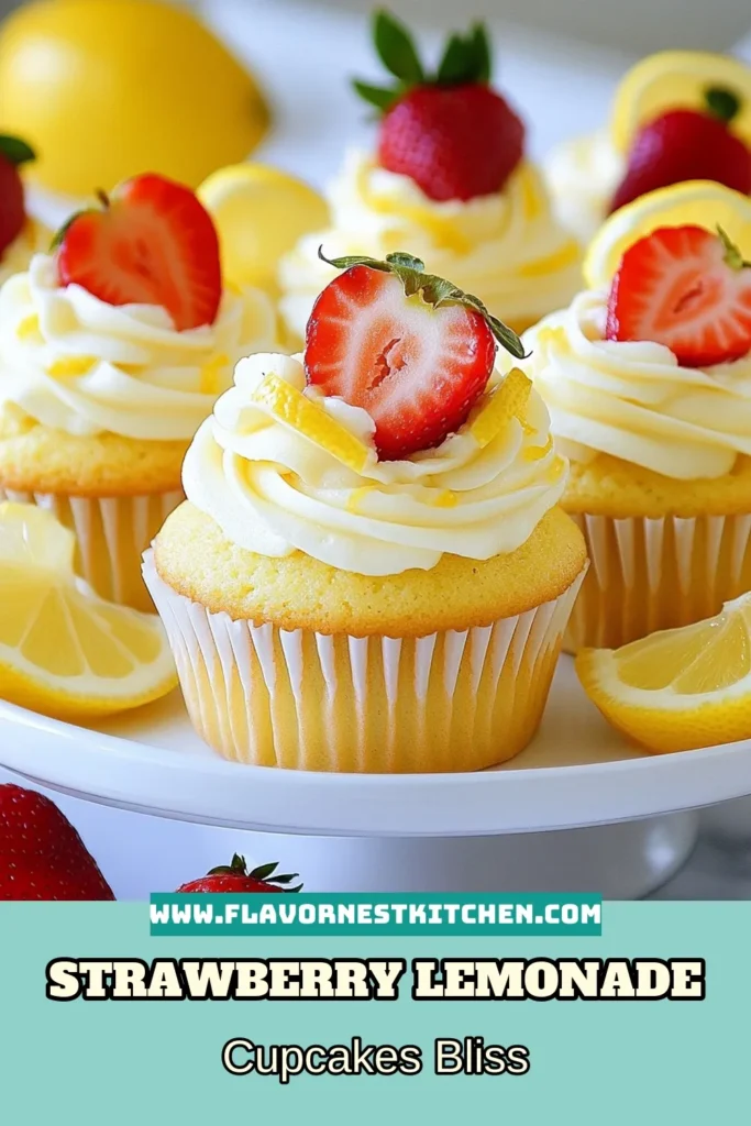 Get ready to delight your taste buds with these irresistible strawberry lemonade cupcakes! Bursting with flavor and topped with luscious lemon cream cheese frosting, this easy cupcake recipe is the perfect summer dessert idea. Made with fresh strawberries, these cupcakes are a must-try for anyone who loves fresh strawberry desserts. Don't miss out – save this recipe and impress your friends! #StrawberryLemonadeCupcakes #SummerDesserts #CupcakeRecipes #FreshStrawberryDesserts