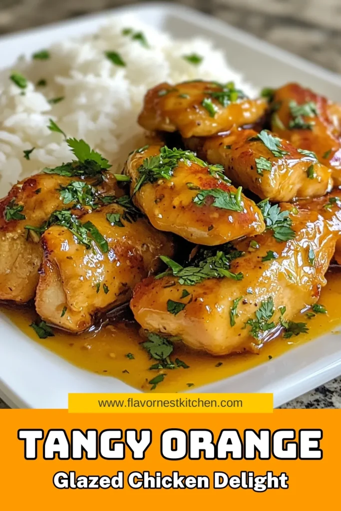 Elevate your dinner with this delicious orange glazed chicken! This easy citrus chicken recipe features tender chicken breasts marinated in a zesty honey soy chicken sauce, bringing tropical flavors right to your table. Perfect for a quick weeknight meal, this easy chicken marinade works magic with every bite. Try this orange glazed chicken tonight and enjoy a tasty tropical chicken dinner. Save this recipe for later! #OrangeGlazedChicken #CitrusChickenRecipe #EasyChickenMarinade #TropicalDinner