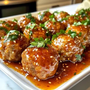 - 1 pound ground beef (or turkey) - 1/2 cup breadcrumbs - 1/4 cup grated Parmesan cheese - 1/4 cup chopped fresh parsley - 1 large egg - 3 cloves garlic, minced - 1 teaspoon salt - 1/2 teaspoon black pepper - 1/4 teaspoon red pepper flakes (optional) - 1/2 cup sweet chili sauce - 2 tablespoons soy sauce (or tamari for gluten-free) - 1 tablespoon honey - 1 tablespoon rice vinegar - 1 tablespoon sesame oil - Additional parsley for garnish - Sesame seeds and chopped green onions Gather these ingredients to create your sweet chili garlic glazed meatballs. The main ingredients like ground beef and breadcrumbs form the base. Fresh parsley adds a nice touch. Each seasoning enhances the flavor. Sweet chili sauce brings sweetness, while soy sauce adds depth. Honey, rice vinegar, and sesame oil round out the glaze perfectly. For presentation, top with sesame seeds and green onions. This makes your dish pop visually and adds extra flavor. Use the freshest ingredients for the best results. Enjoy the cooking process! {{ingredient_image_1}} - Preheat the oven to 400°F (200°C) and line a baking sheet with parchment paper. - In a large bowl, combine: - 1 pound ground beef (or turkey) - 1/2 cup breadcrumbs - 1/4 cup grated Parmesan cheese - 1/4 cup chopped fresh parsley - 1 large egg - 3 cloves garlic, minced - 1 teaspoon salt - 1/2 teaspoon black pepper - 1/4 teaspoon red pepper flakes (optional) Mix these ingredients well until they come together smoothly. - Shape the mixture into meatballs about 1 inch wide. - Place the meatballs on the prepared baking sheet. Bake them for 20-25 minutes. They should turn golden brown and be cooked through. - In a small saucepan, combine: - 1/2 cup sweet chili sauce - 2 tablespoons soy sauce (or tamari for gluten-free) - 1 tablespoon honey - 1 tablespoon rice vinegar - 1 tablespoon sesame oil - Heat over medium heat. Stir until it starts to simmer. Lower the heat and let it cook for about 5 minutes. - Once the meatballs are done, take them out of the oven. - Transfer them to a large bowl. Pour the sweet chili garlic glaze over them. - Toss gently to coat each meatball evenly. - Serve hot and enjoy! - Ensure even cooking by spacing meatballs properly. This helps them brown well. - Check for doneness with a meat thermometer. Meatballs should reach 160°F (71°C). - Adjust sweetness with more or less honey. This lets you control the taste. - Experiment with different herbs or spices. Try basil, cilantro, or paprika for variety. - Pair with rice or noodles for a complete meal. This adds great texture and flavor. - Serve as an appetizer with toothpicks. They are easy to eat and fun for guests. Pro Tips Use Fresh Ingredients: Fresh garlic and parsley enhance the flavor of the meatballs significantly. Avoid using pre-minced garlic for the best taste. Adjust Spice Levels: If you prefer a milder flavor, omit the red pepper flakes. For more heat, add extra flakes or a dash of hot sauce to the glaze. Meatball Size Matters: Ensure that all meatballs are uniform in size (about 1 inch) for even cooking. This prevents some from being overcooked while others remain undercooked. Glaze Variation: Experiment with different sauces; teriyaki can replace sweet chili sauce for a different flavor profile. Adjust sweetness with honey to taste. {{image_2}} You can swap beef for turkey or chicken. Both options create leaner meatballs. They remain juicy and flavorful. If you prefer a meat-free option, try lentils or mushrooms. Lentils pack protein and fiber. Mushrooms add a rich umami taste. Both are great for veggie lovers. Want more heat? Add chili paste to the glaze. This gives the meatballs a spicy kick. If you want a different flavor, try teriyaki sauce. It adds a sweet and savory twist. Both options change the vibe of the dish. Serving matters! For a fresh touch, serve meatballs over greens. This adds color and crunch. You can also create sliders. Use small rolls to make tasty sandwiches. This way, everyone can enjoy them as finger food. After making these meatballs, store them in an airtight container. They stay fresh for up to 4 days. This makes them great for meal prep. Just grab a meatball when you're hungry! You can freeze these meatballs for later. Freeze them uncooked or cooked. Place them in a freezer bag or container. They last for up to 3 months. When you're ready, just thaw and cook or reheat. This saves time on busy days! To reheat, use the oven or stovetop for the best results. Preheat your oven to 350°F (175°C). Place the meatballs on a baking sheet and heat for about 10-15 minutes. This keeps them juicy. If using the stovetop, add a splash of water to a pan. Cover and heat on low until warm. This helps maintain their texture and flavor. Enjoy your meatballs as if they were just made! You can use oats or crushed crackers. Both work well in meatballs. Oats add a nice texture. They also provide a healthy touch. Crushed crackers bring a bit of crunch. You can choose any flavor of cracker you like. Just keep the ratio the same. Yes, you can prepare these meatballs ahead of time. Mix the meatball ingredients and shape them. Place them on a baking sheet and freeze. Once frozen, transfer them to a bag. They can stay in the freezer for a few months. When ready to cook, bake them straight from the freezer. You can also refrigerate cooked meatballs. They will stay fresh for up to four days. To spice up your meatballs, add red pepper flakes. You can also mix in some hot sauce. Another option is to add diced jalapeños. If you want more heat, try using spicy sausage instead of beef or turkey. Always taste your mixture before baking. This way, you can adjust the heat to your liking. This blog post covered how to make tasty meatballs with an easy sweet chili glaze. We discussed key ingredients, step-by-step instructions, and helpful tips for cooking and serving. You can also try different meat options and sauces for variety. Remember, these meatballs are fun for meals or snacks. Enjoy making them your own! Cooking is about trying new things, so don't be afraid to experiment. Your kitchen adventures can bring great flavors to your table.