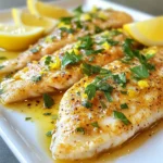 - 4 tilapia fillets - 2 tablespoons olive oil - 1 teaspoon lemon zest - 2 tablespoons fresh lemon juice - 1 teaspoon black pepper - 1 teaspoon garlic powder - 1 teaspoon onion powder - Salt, to taste - Fresh parsley, chopped (for garnish) - Lemon wedges, for serving For this lemon pepper tilapia, you need fresh tilapia fillets. They are light and flaky. Olive oil helps to keep the fish moist and adds flavor. Lemon zest and juice give a bright kick that pairs well with the fish. Black pepper, garlic powder, and onion powder add depth to the taste. You can season the fillets with salt as you like. Fresh parsley not only looks pretty but adds a nice touch. Lemon wedges are perfect for serving. - Additional herbs for flavor - Variety of side dishes Feel free to add herbs like dill or thyme for extra flavor. You can serve this dish with rice, steamed veggies, or a fresh salad. These options make it a complete meal. Experimenting with sides lets you create your perfect plate. {{ingredient_image_1}} First, preheat your oven to 400°F (200°C). This step is key for a good bake. While the oven heats, grab a baking dish. Coat it lightly with olive oil to prevent sticking. Next, mix the olive oil, lemon zest, lemon juice, black pepper, garlic powder, onion powder, and salt in a small bowl. Stir until everything blends well. This mix gives the tilapia its tasty flavor. Marinating is important because it helps the flavors soak in. Place the tilapia fillets in the baking dish. Pour the olive oil mix over the fillets. Make sure each piece gets a good coat. Let the fish marinate for about 15 minutes. This wait makes a big difference! Now, it’s time to bake. Place the baking dish in the oven. Bake the tilapia for 12-15 minutes. You will know it is done when the fish flakes easily with a fork. This shows it is cooked through. After baking, take the dish out of the oven. Let it rest for 5 minutes before serving. This gives the fish time to settle. Enjoy your lemon pepper tilapia with a garnish of fresh parsley and lemon wedges! To make your lemon pepper flavor shine, balance is key. Use the right amount of lemon zest and juice. Too much zest can overpower the dish, while too little may make it bland. Start with 1 teaspoon of zest and 2 tablespoons of juice. Taste your mix and adjust as needed. If you like more tang, add more lemon juice. If you want a stronger flavor, increase the zest slightly. Adjusting your seasoning is also important. After mixing your olive oil with spices, taste it. You should feel the pepper and garlic. If it’s too strong, add a pinch of salt. If it’s too weak, sprinkle in more black pepper or garlic powder. You can bake or grill tilapia. Baking gives you an easy, hands-off method. Set your oven to 400°F (200°C) and let the fish bake for 12-15 minutes. It comes out flaky and tender. Grilling is another great option. It adds a smoky flavor to your fish. If grilling, use a medium-high heat and cook for about 3-4 minutes per side. Just be sure to oil your grill to prevent sticking. You can also pan-sear tilapia. Just heat olive oil in a pan and cook for about 3-4 minutes on each side. This method gives you a nice crust. Garnishes make your dish pop. Fresh parsley adds a bright touch. You can also use lemon wedges for extra zing. Pair lemon pepper tilapia with simple sides. Consider steamed vegetables, like broccoli or green beans. A light salad with a vinaigrette works well, too. For beverages, a crisp white wine or sparkling water enhances the meal. These choices complement the lemon flavor and keep the meal refreshing. Pro Tips Use Fresh Ingredients: For the best flavor, always opt for fresh tilapia and freshly squeezed lemon juice. Perfectly Flaky Fish: Bake the tilapia just until it flakes easily with a fork, usually around 12-15 minutes, to avoid overcooking. Enhance the Marinade: Let the tilapia marinate for at least 15 minutes to allow the flavors to deepen and infuse. Garnish Wisely: Fresh parsley not only adds color but also a fresh flavor, so don’t skip the garnish! {{image_2}} You can change the flavor of lemon pepper tilapia with new herbs or spices. Try dill, thyme, or rosemary for a fresh twist. If you want a bit of heat, add some cayenne pepper. You can also experiment with marinades. For a sweet touch, try honey and soy sauce. Let the tilapia soak in the marinade for at least 30 minutes. This will deepen the taste and make the fish even more delicious. If you don’t have tilapia, don’t worry! You can use other fish like cod, haddock, or even salmon. Each type of fish has its own flavor. For thicker fish, like salmon, increase the cooking time slightly. If you use a thinner fish, like sole, reduce the time to avoid overcooking. Adjust the seasoning based on the fish you choose. This way, you can create your own version of this dish. If you need a gluten-free option, this recipe is already safe! The ingredients contain no gluten. For those looking to lower fat, use less olive oil. You can also bake instead of frying. This keeps the dish light and healthy. You can add more lemon juice for flavor without adding more fat. Enjoy your tasty meal that fits your diet! To keep your lemon pepper tilapia fresh, place it in an airtight container. This helps to keep moisture in and odors out. If stored properly, it lasts about 3 to 4 days in the fridge. Be sure to let it cool to room temperature before sealing it up. Freezing tilapia is a great way to extend its shelf life. Wrap each fillet in plastic wrap, and then place them in a freezer bag. This method helps prevent freezer burn. When you are ready to use it, place the fish in the fridge overnight to defrost. Avoid defrosting in the microwave, as it can cook the fish unevenly. When reheating leftover tilapia, use the oven or a skillet. Preheat your oven to 350°F (175°C) and bake for 10 minutes. If using a skillet, add a splash of water to keep the fish moist. Avoid microwaving it too long, as this can dry it out. Enjoy your reheated lemon pepper tilapia just as delicious as when it was first made! To check if tilapia is done, look for these signs: - The flesh turns opaque. - It flakes easily with a fork. - The internal temperature reaches 145°F (63°C). Perfectly cooked fish feels firm but tender. Avoid overcooking, as this can make it dry. Yes, you can use frozen tilapia. You need to thaw it first for best results. - Thaw the fish in the fridge overnight or run it under cold water. - If cooking from frozen, add a few extra minutes to the baking time. This ensures the fish cooks evenly and maintains its flavor. Lemon pepper tilapia pairs well with various side dishes. Here are some great options: - Steamed vegetables like broccoli or asparagus. - A light salad with mixed greens. - Rice or quinoa for a hearty touch. - Garlic bread for an extra treat. These sides enhance the dish and create a well-balanced meal. In this blog post, we explored how to make tasty lemon pepper tilapia. We covered main ingredients, including tilapia fillets and olive oil, alongside the marinating process that enhances flavor. You learned about cooking techniques, variations, and how to store leftovers. Tilapia is easy to prepare and enjoy. By using different spices or sides, you can make each meal unique. Remember to check for doneness as you cook. With these tips, you’re ready to impress at your next dinner!
