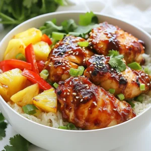 Hawaiian BBQ Chicken Rice Bowls Flavorful and Easy Meal