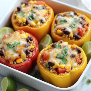 Fiesta Quinoa Stuffed Peppers Flavorful and Healthy Dish