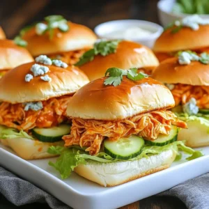Savory Buffalo Chicken Sliders Simple and Tasty Dish