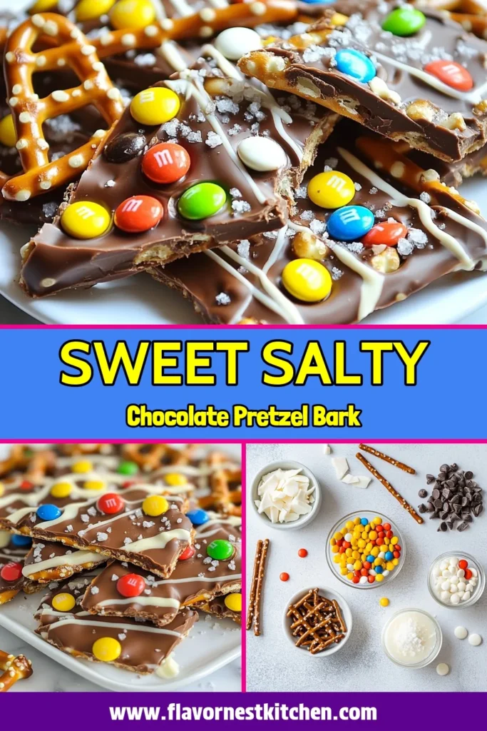 Indulge in this easy chocolate dessert with our Chocolate Covered Pretzel Bark! This simple homemade candy recipe combines crunchy pretzels, creamy chocolate, and vibrant M&M's for the ultimate sweet and salty snacks. Perfect for parties or as a tasty treat any day! Don’t miss out on making this delightful chocolate pretzel bark. Save this recipe for your next dessert craving! #ChocolatePretzelBark #EasyChocolateDessert #HomemadeCandyRecipe #SweetAndSaltySnacks