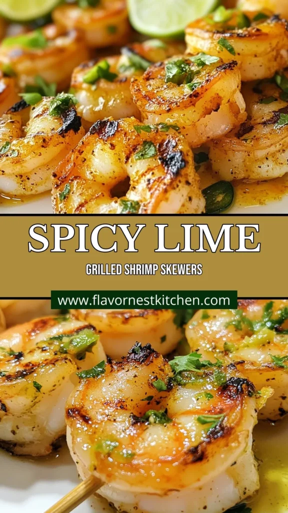 Elevate your summer cooking with this delicious jalapeño lime grilled shrimp recipe! Spicy shrimp skewers seasoned with a zesty shrimp marinade create the perfect blend of flavors. This seafood grilling recipe is easy to follow and sure to impress your guests. Perfect for BBQs or meal prep! Try it today and enjoy juicy, flavorful shrimp that are grilling perfection. Don’t forget to save and share! #GrilledShrimpRecipe #SeafoodGrilling #ShrimpMarinade #SpicyShrimpSkewers