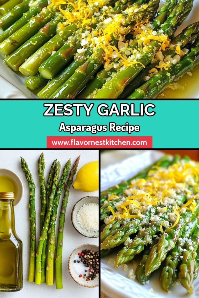 Looking for a delicious and healthy vegetable recipe? Try this zesty lemon garlic asparagus recipe! This roasted asparagus with lemon is quick and easy, making it the perfect side dish for any meal. The combination of fresh asparagus, garlic, and lemon creates a vibrant flavor that will elevate your dinner. Don't miss out on this easy asparagus recipe! Save it for your next meal prep! #AsparagusRecipes #HealthyEating #EasyRecipes #VegetableSideDishes