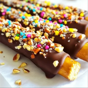 Chocolate Covered Pretzel Rods Irresistible Treat Recipe